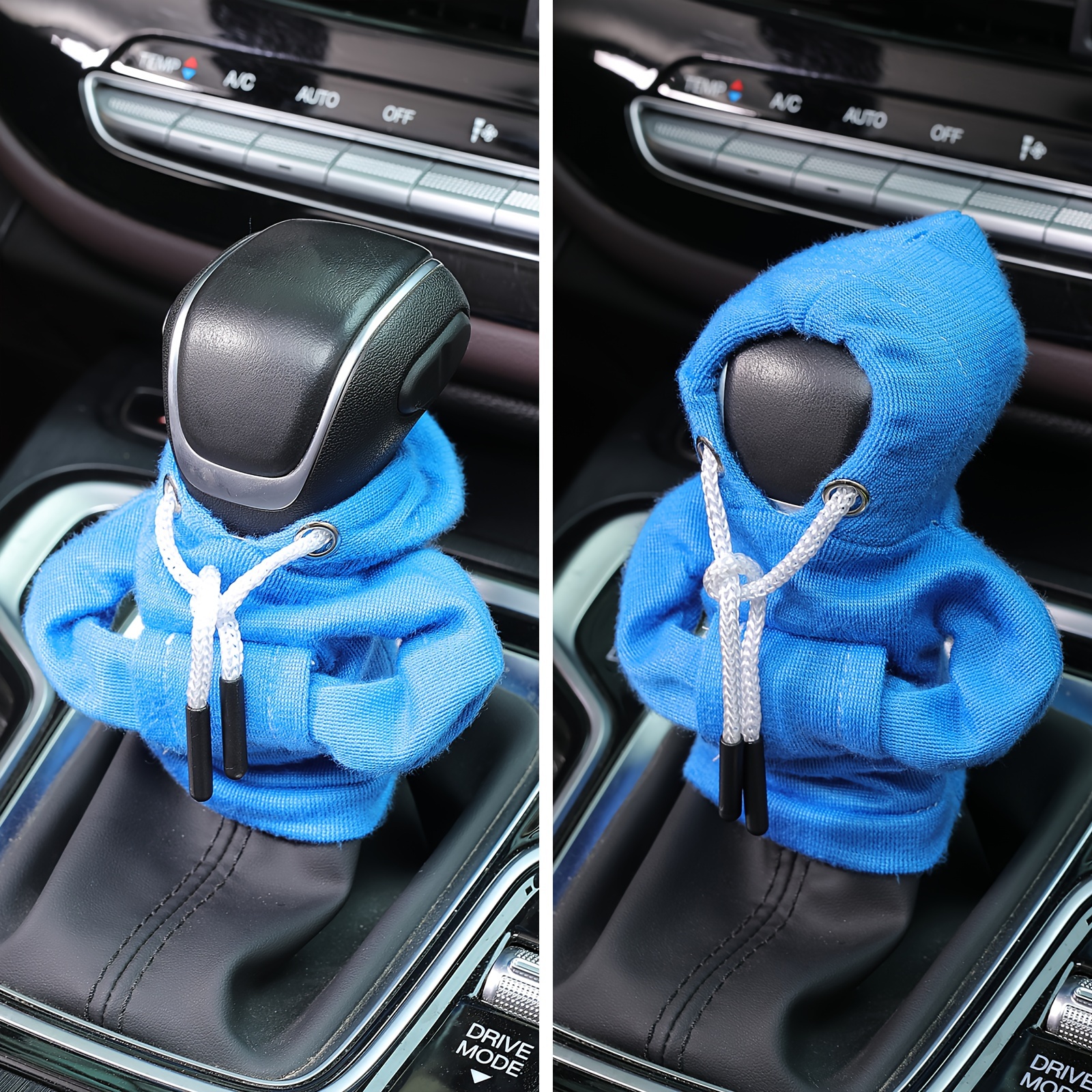 1pc Car Gear Shift Hoodie, Unique Car Hoodie Gear Shift Cover, Winter Car  Gear Shift Hooded Sweatshirt, Creative Car Interior Decoration