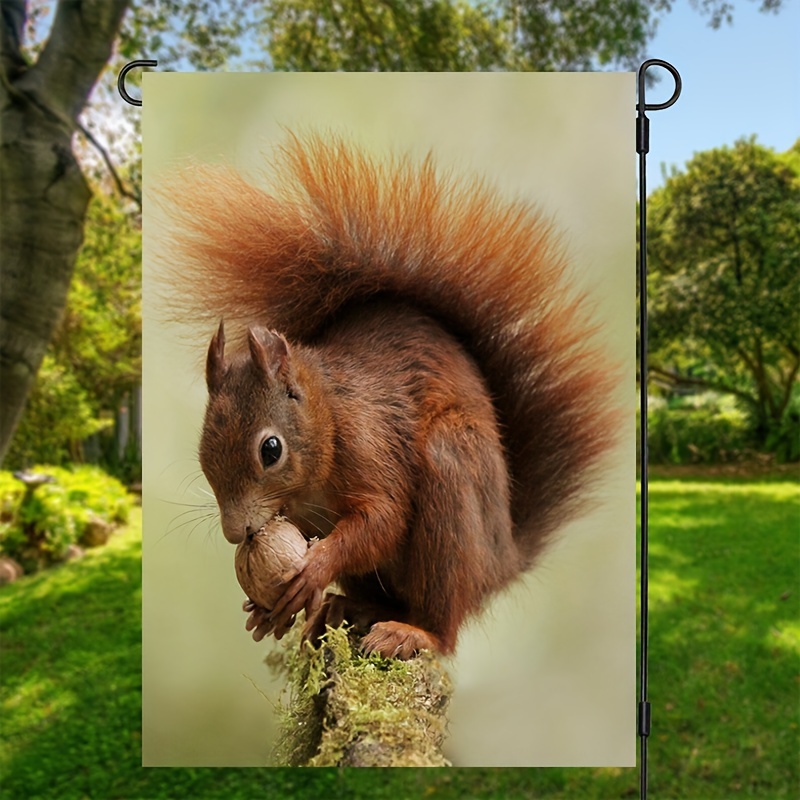 Cute Squirrel Merry Christmas Garden Flag Waterproof - Temu