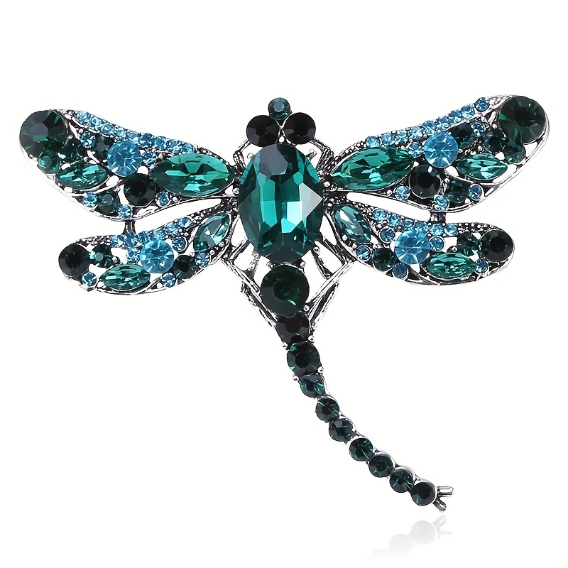 Insect Dragonfly Rhinestone Brooch for Clothing