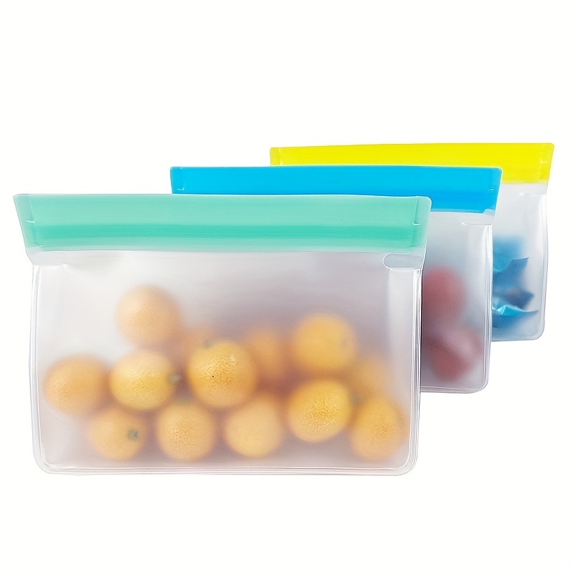 Reusable Food Storage Bags 4 Count Bpa Free Reusable Freezer - Temu