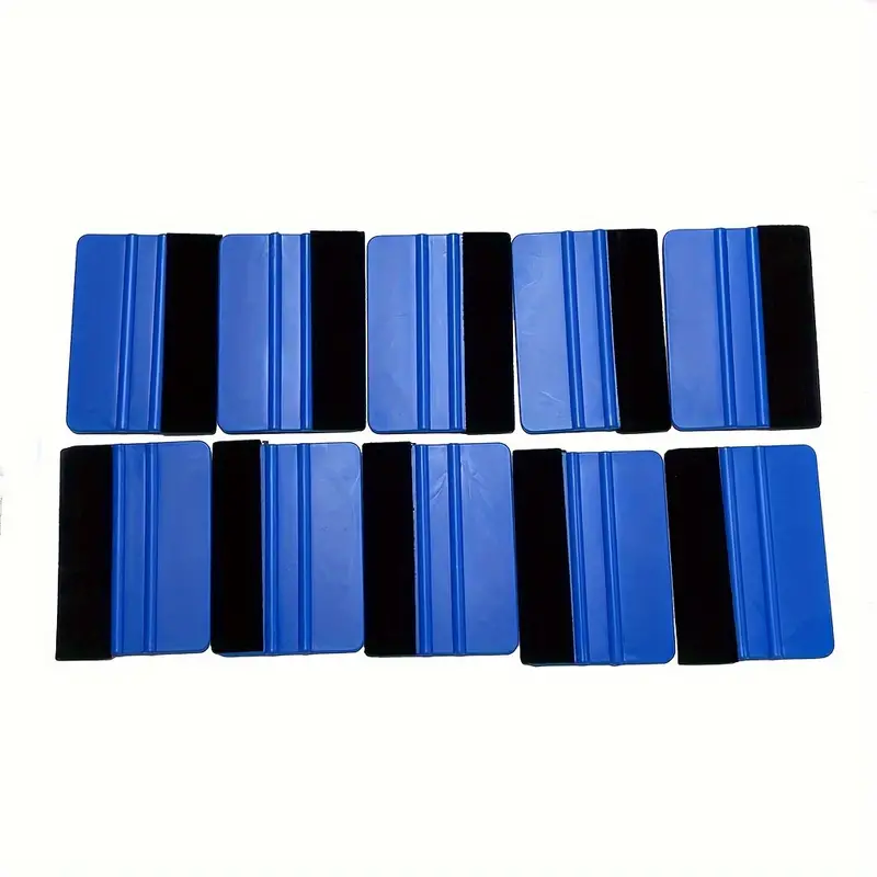 3PCS Blue Vinyl Squeegee with Fabric Felt for Auto Car Decals