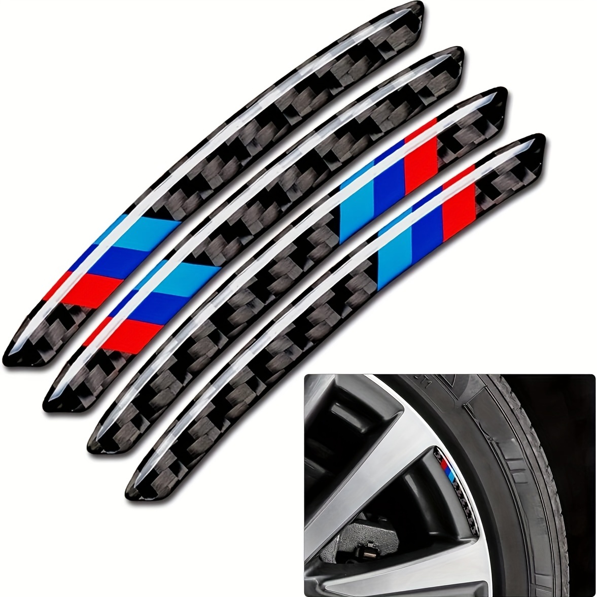 4Pcs Carbon Fiber Wheel Center Sign, Universal Wheel Sticker, Universal  Carbon Fiber Wheel Protection M Sticker For BMW 1 -7 Series X1-6 Accessories