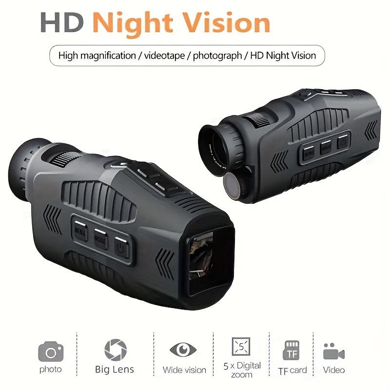 Monocular digital de visión nocturna HD NV-300, alcance para  exteriores/caza/observación, lector de tarjetas