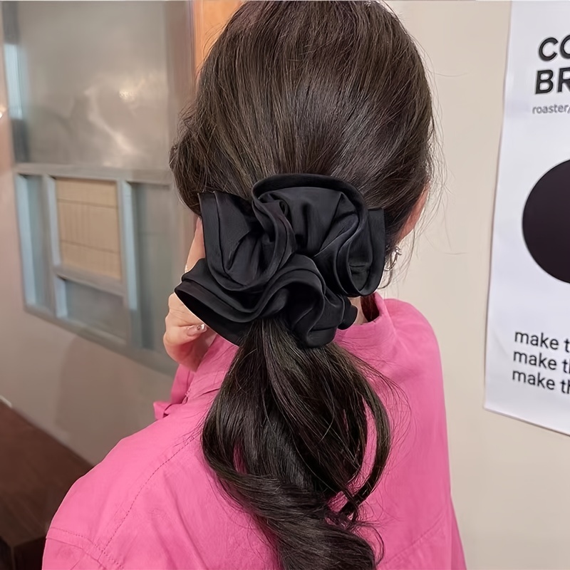 Vintage French Satin Scrunchies Silk Hair Ring