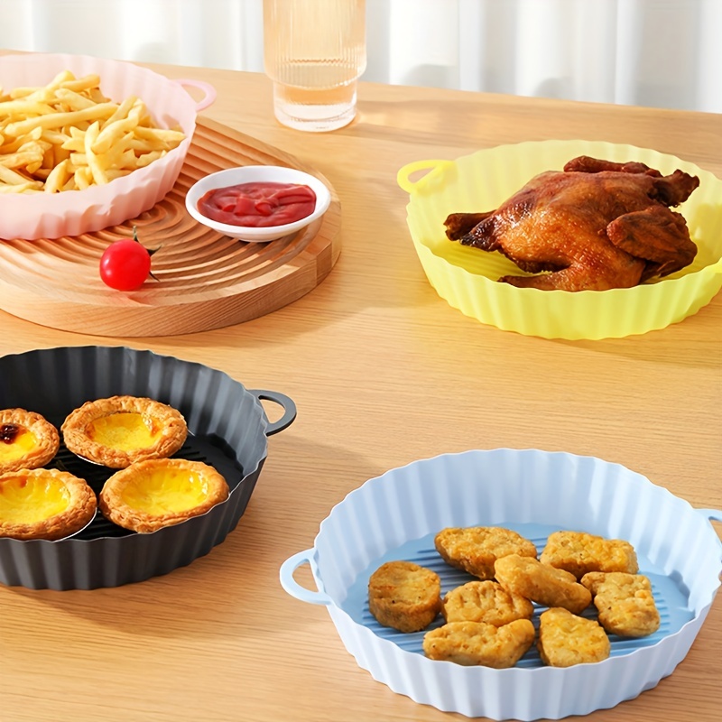 Air Fryer Silicone Pot Basket Liners Non-Stick Safe Oven Baking