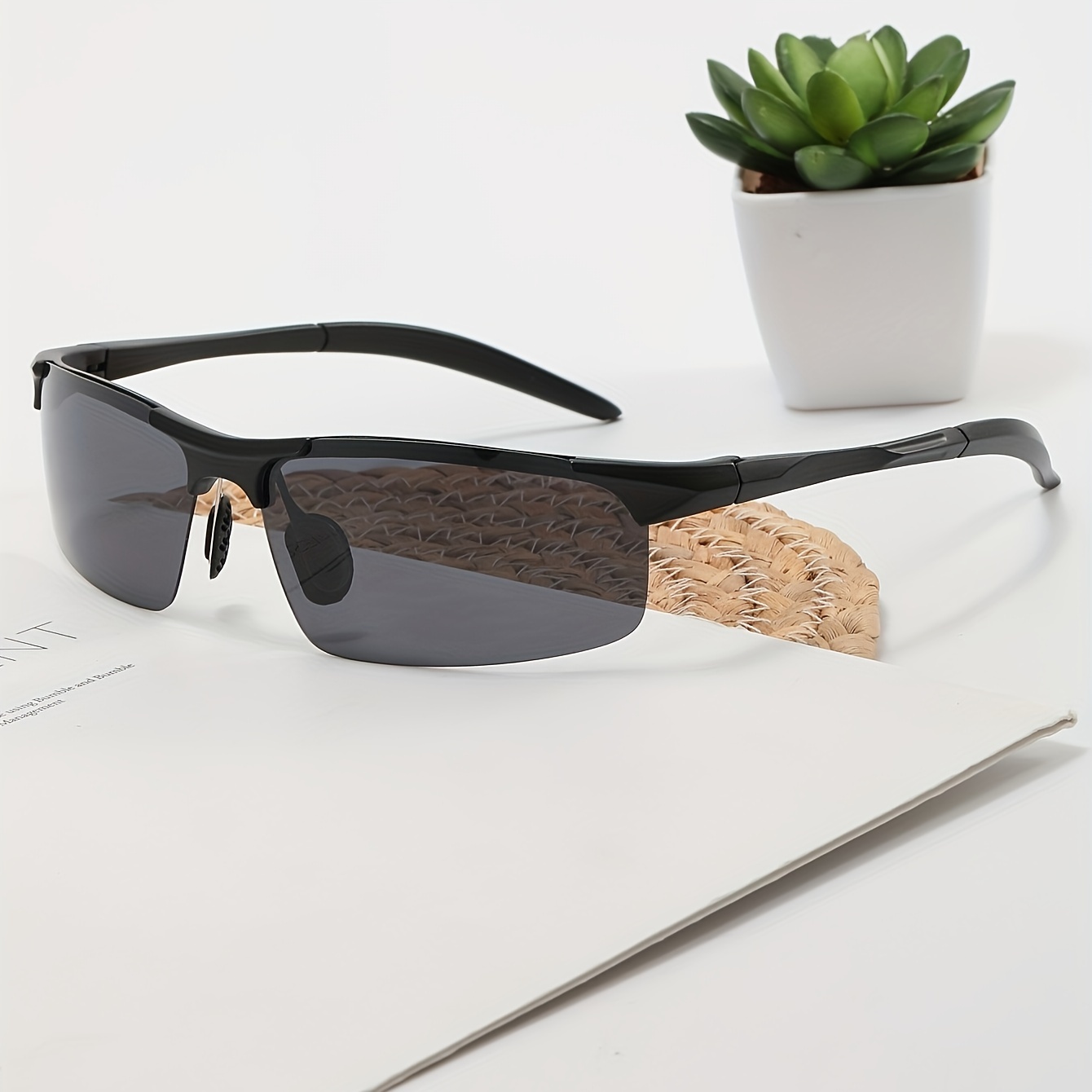 Classic Sports Sunglasses Bottom Rimless Windproof Anti - Temu