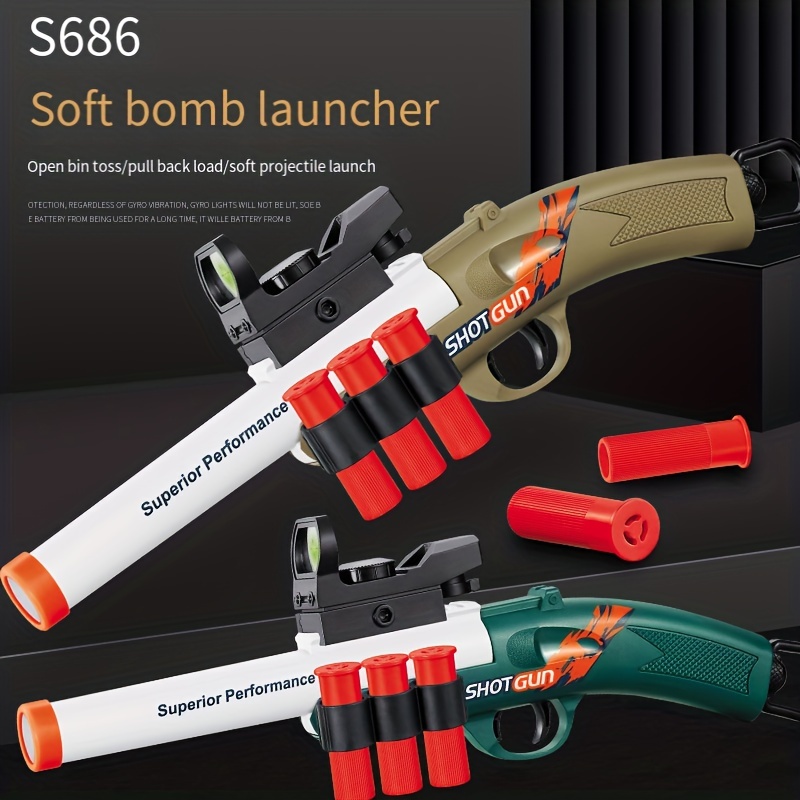 Pistola de juguete de balas blandas S686 para adultos y niños