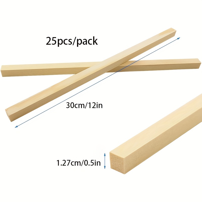 Dowel Rods Wood Sticks Wooden Dowel Rods - 1/2 x 48 Inch