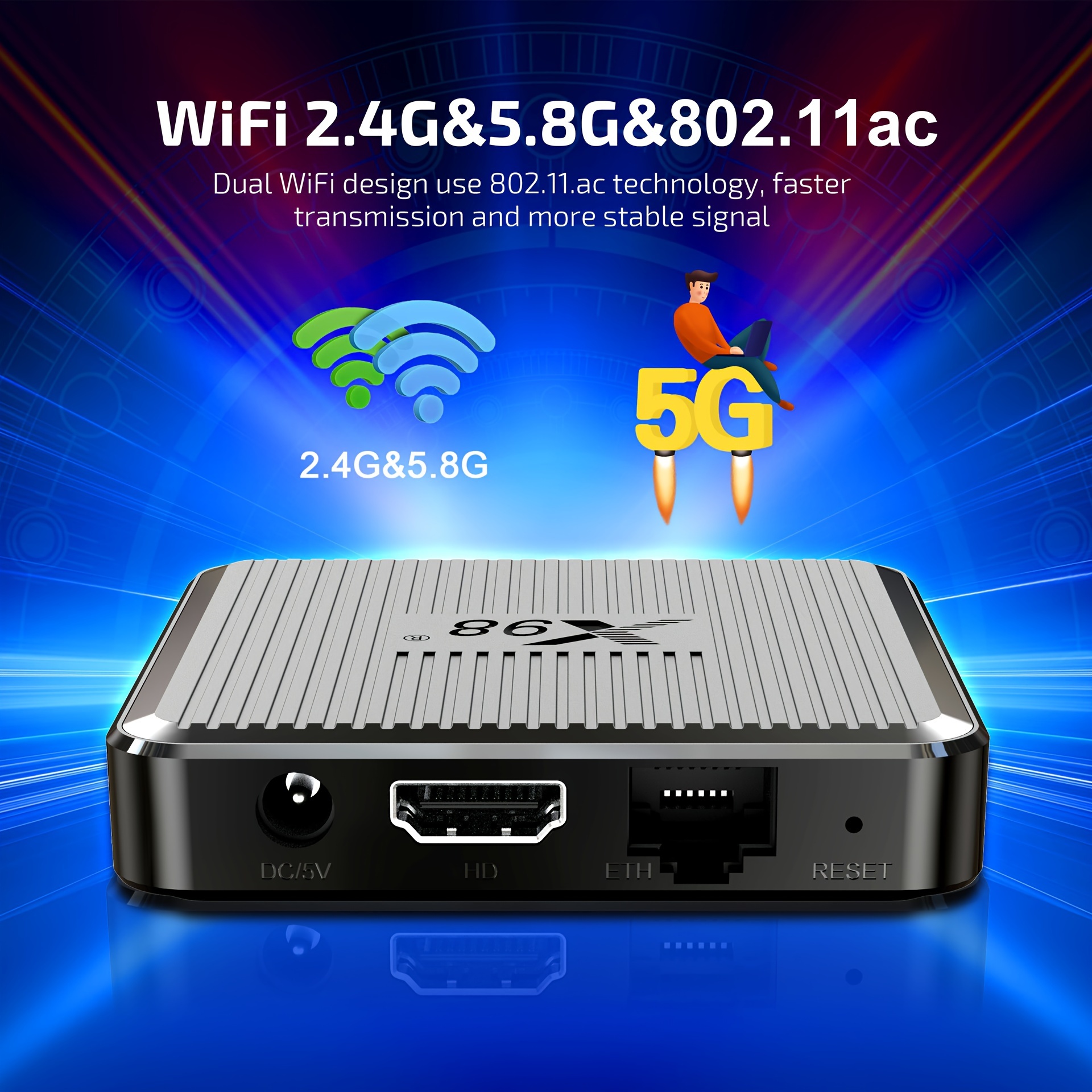 Smart TV Box 5G MQX PRO 4K 2+16GB