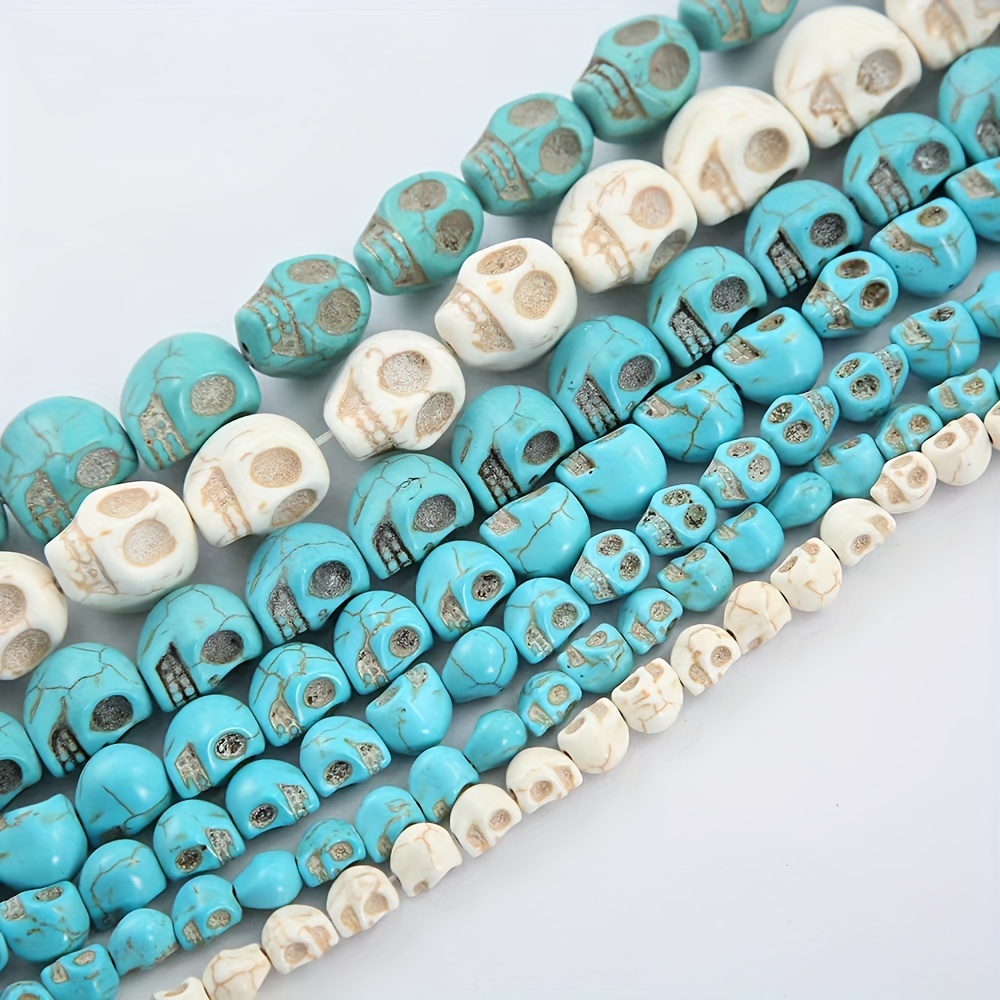 3D Skull Acrylic Beads (10pcs / 9mm x 12mm / Assorted Color) Gothic  Bracelet Necklace DIY Halloween Jewelry Focal Bead Vertical Bead CHM2103