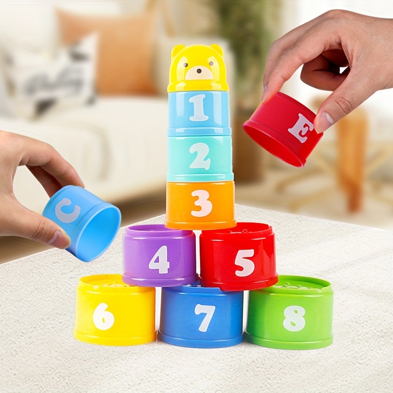 9Pcs/Set Stacking Toys For Toddlers 1-3 - Stacking Cups - Montessori Toys  For 1 Year Old Boy Girl Birthday Gift Toddler Learning Toys Age 1-2 - Baby  Toddler Stocking Stuffers (Some Parts