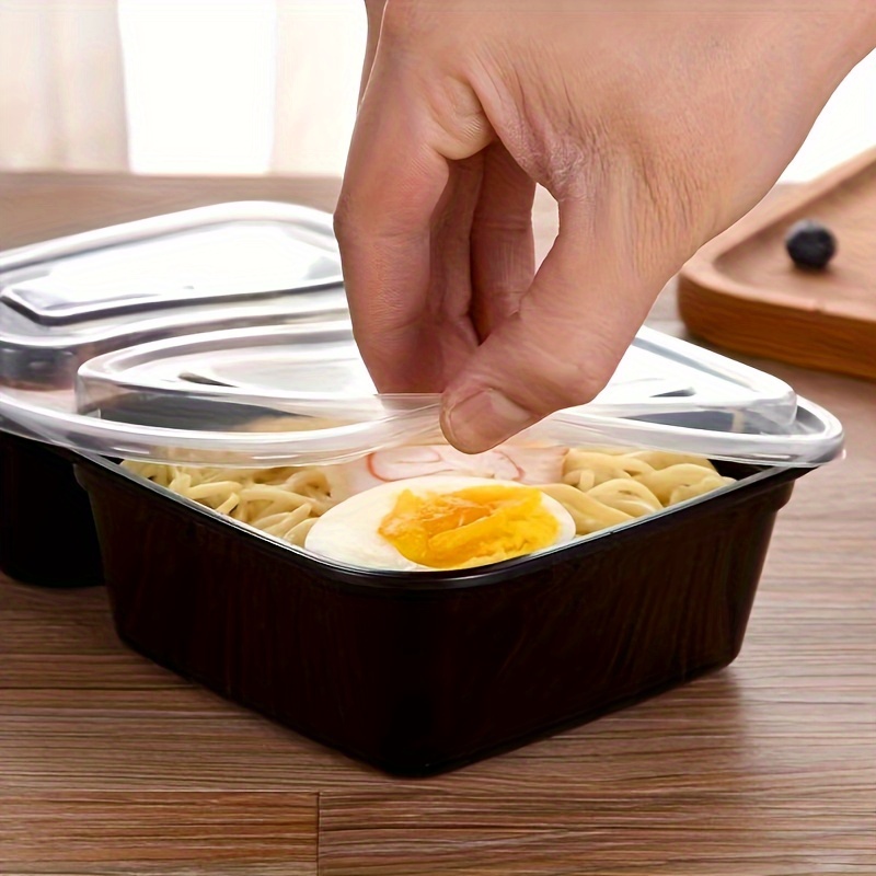 Disposable Bento Box Food Container Black Pre meal Container - Temu