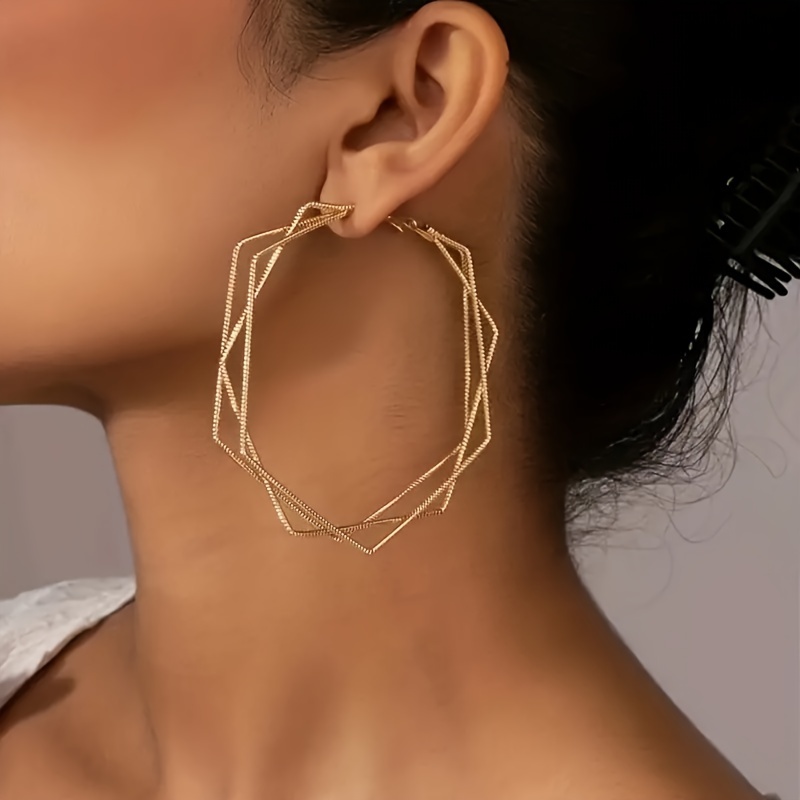 Multi layered online hoop earrings