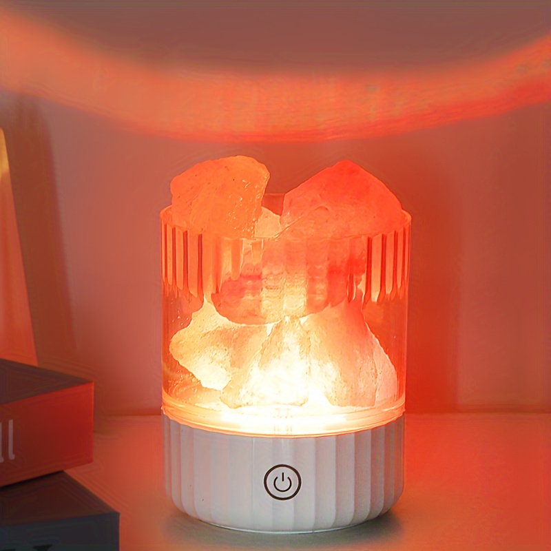  Lámpara de sal del Himalaya, forma de corazón, certificado ETL,  interruptor de atenuación, brillo ámbar sutil, iluminación ambiental rosa,  decoración del hogar y dormitorio, regalo del día de San : Herramientas