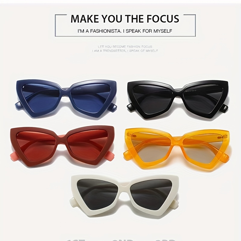 Y2K Triangle Cat Eye Sunglasses UV400 Sun Shades