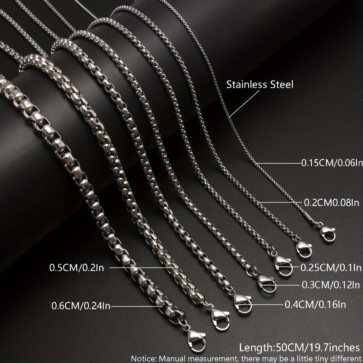 Stainless steel deals thin chain