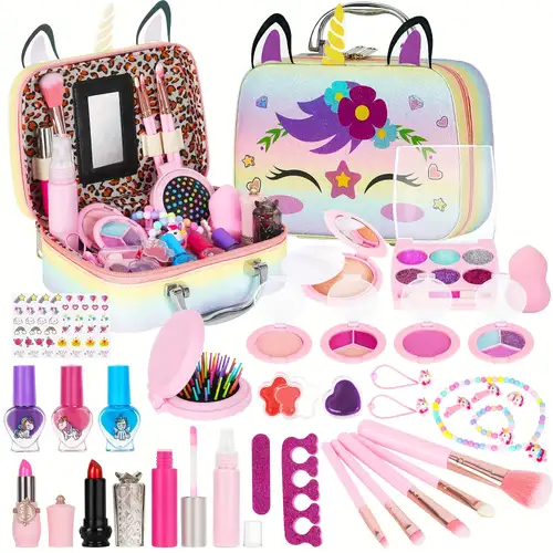 Real Washable Makeup Set: A Magical Princess Play Makeup Kit - Temu