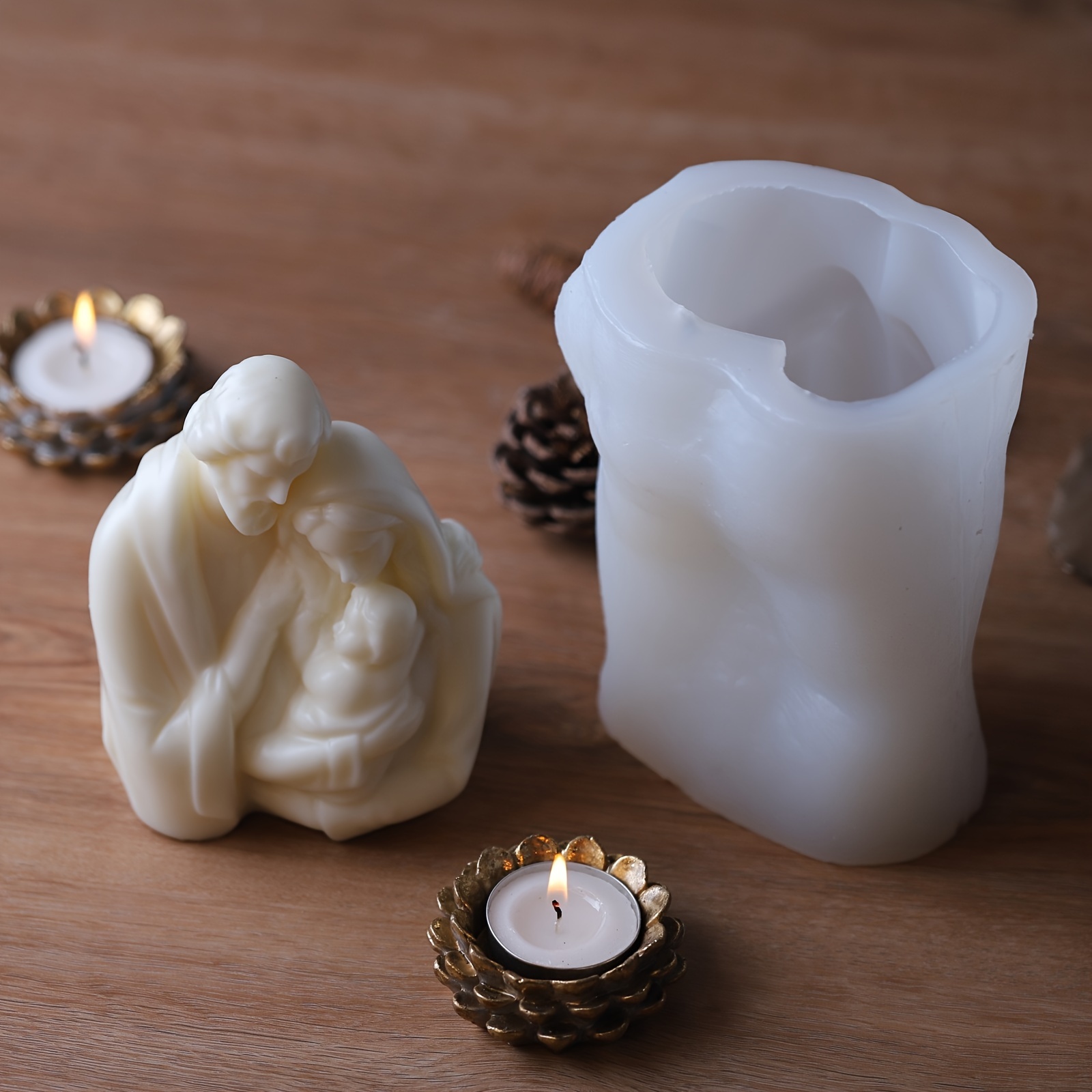 Egg Shaped Jesus Birth Mold Aromatherapy Candle Home Decoration Jesus  Decoration Silicone Mold 3D Jesus And The Virgin Family Candle Molds Resin  Molds,Religion Figures Wax Melt Molds Silicone Molds Virgin Mary Holds