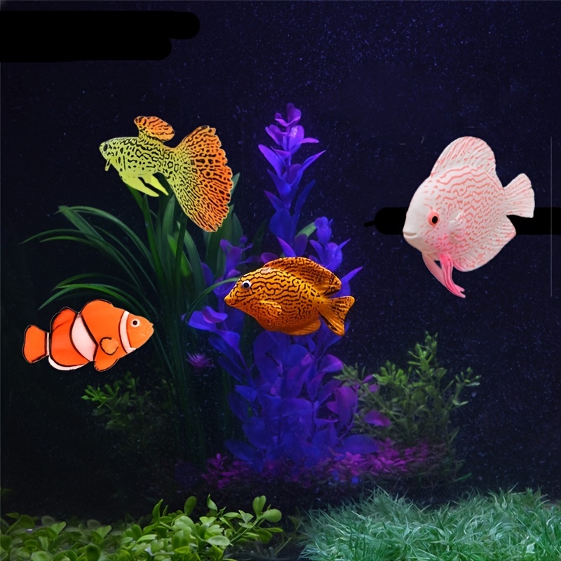 3 Pcs Aquarium Fish Tank Plastic Swimming Gold Fish Decoration