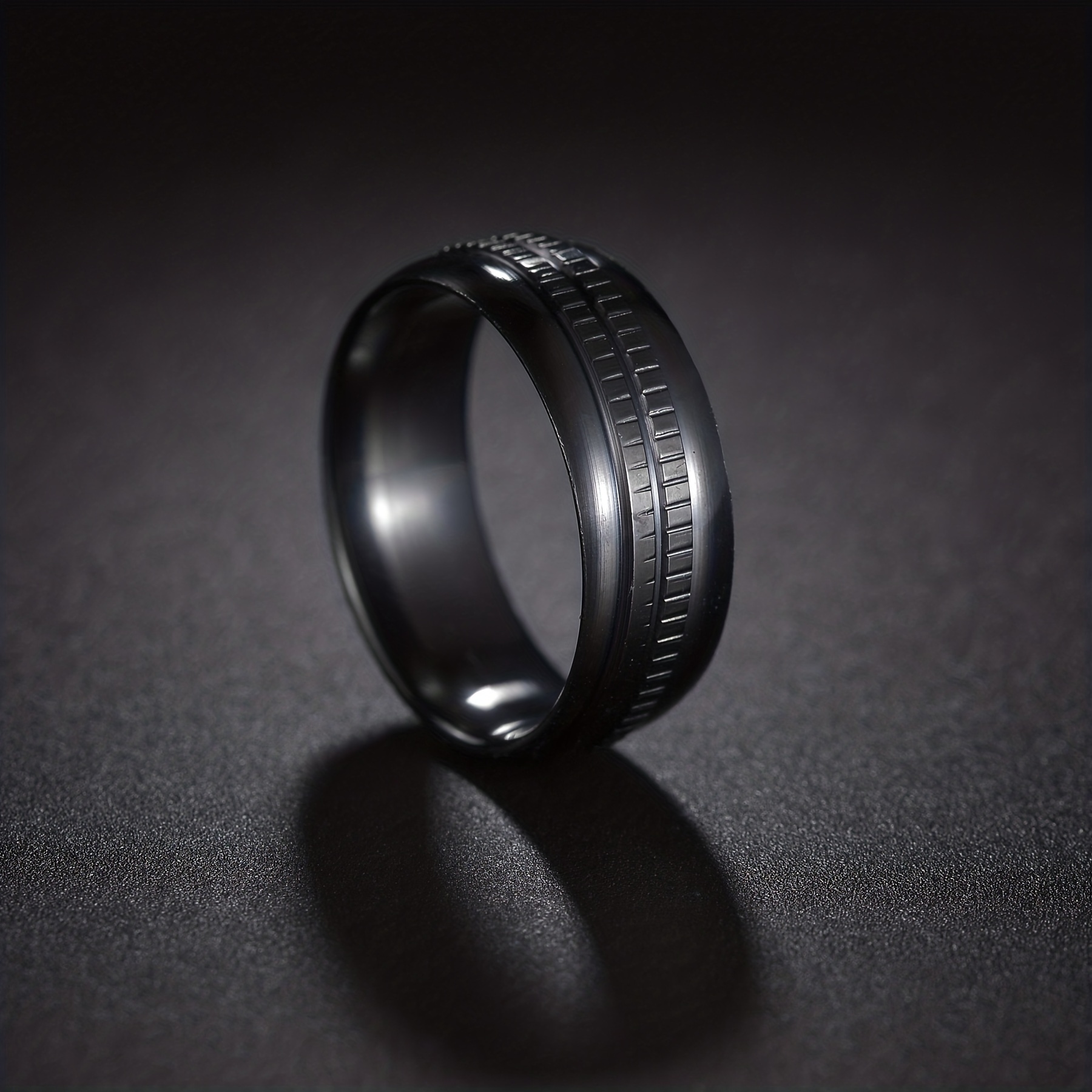 Stainless Steel Men's Ring Tire Shape Birthday