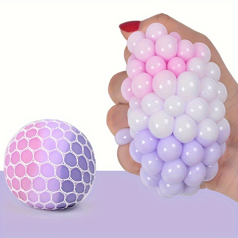 Paquete de 6 bolas antiestrés a granel, 6 diferentes bolas estrujables para  aliviar el estrés de adultos, pequeñas bolas bonitas/squishies de red