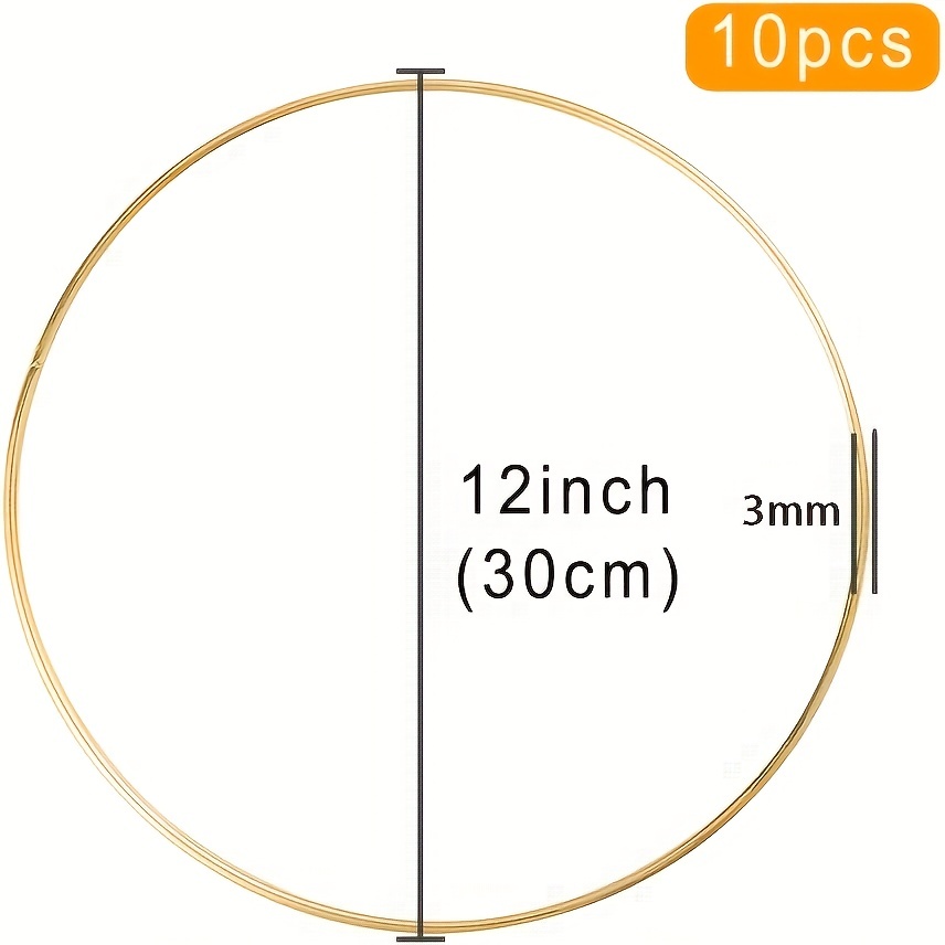  30 Pieces Metal Crafts Hoops Wreath Macrame Gold Floral Hoop  Floral Rings Metal Circle for DIY Wedding Wreath, Dream Catcher, Wall  Hanging Craft Macrame Decoration, 3 Sizes (5.91/7.87/9.84 Inch) : Arts