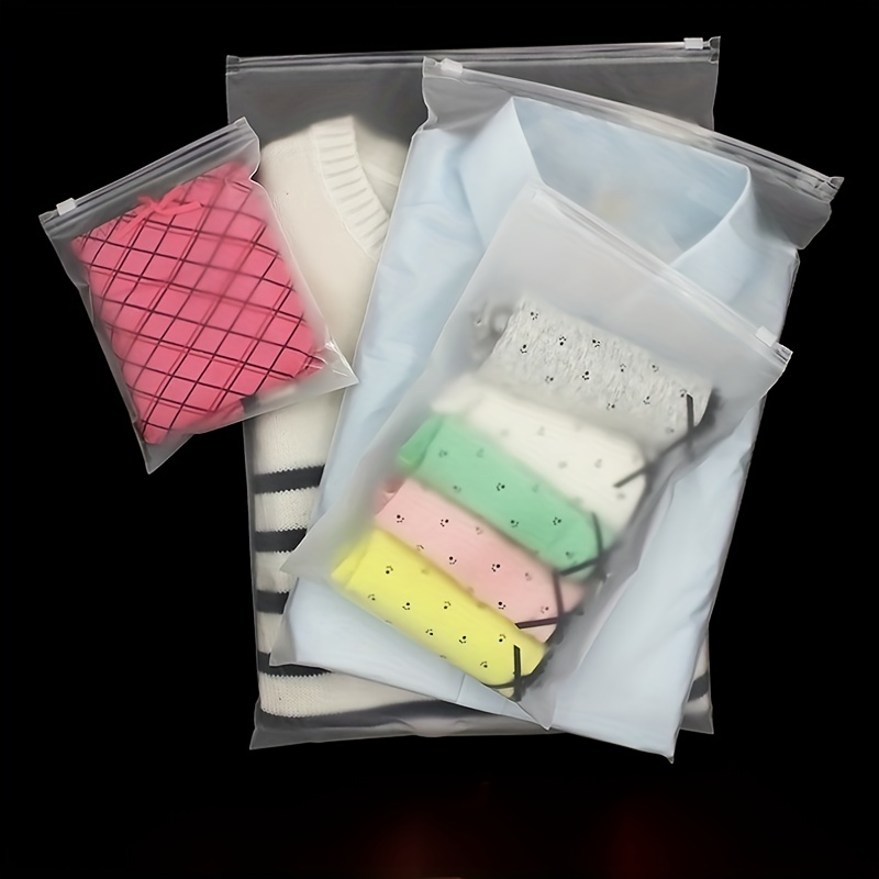 Clothes Packaging Bags Clear Socks Storage Zipper Bag - Temu