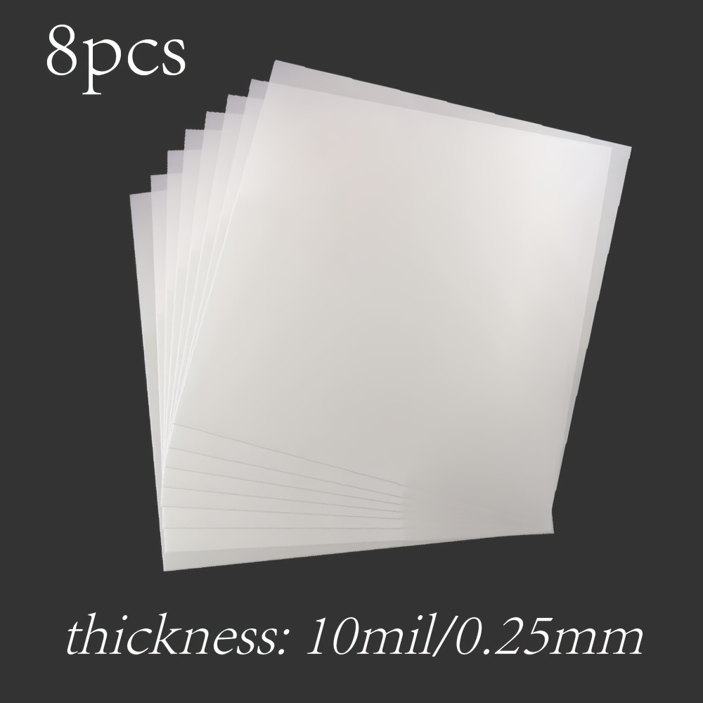 10pcs 10mil Blank Mylar Stencil Sheets,12X12 inch Milky Translucent Pet Blank Stencils Sheets,Template Material for Laser Cutting Machines , Food-Safe