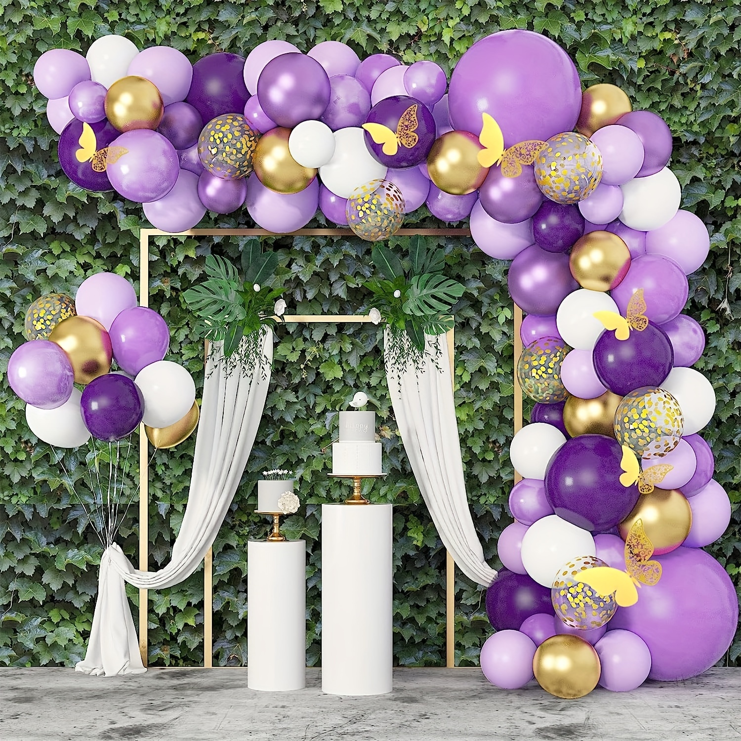 Ballon papillon de 43 pouces, décorations de fête d'anniversaire,  décorations de fond de ballons de fête pour enfants -  France