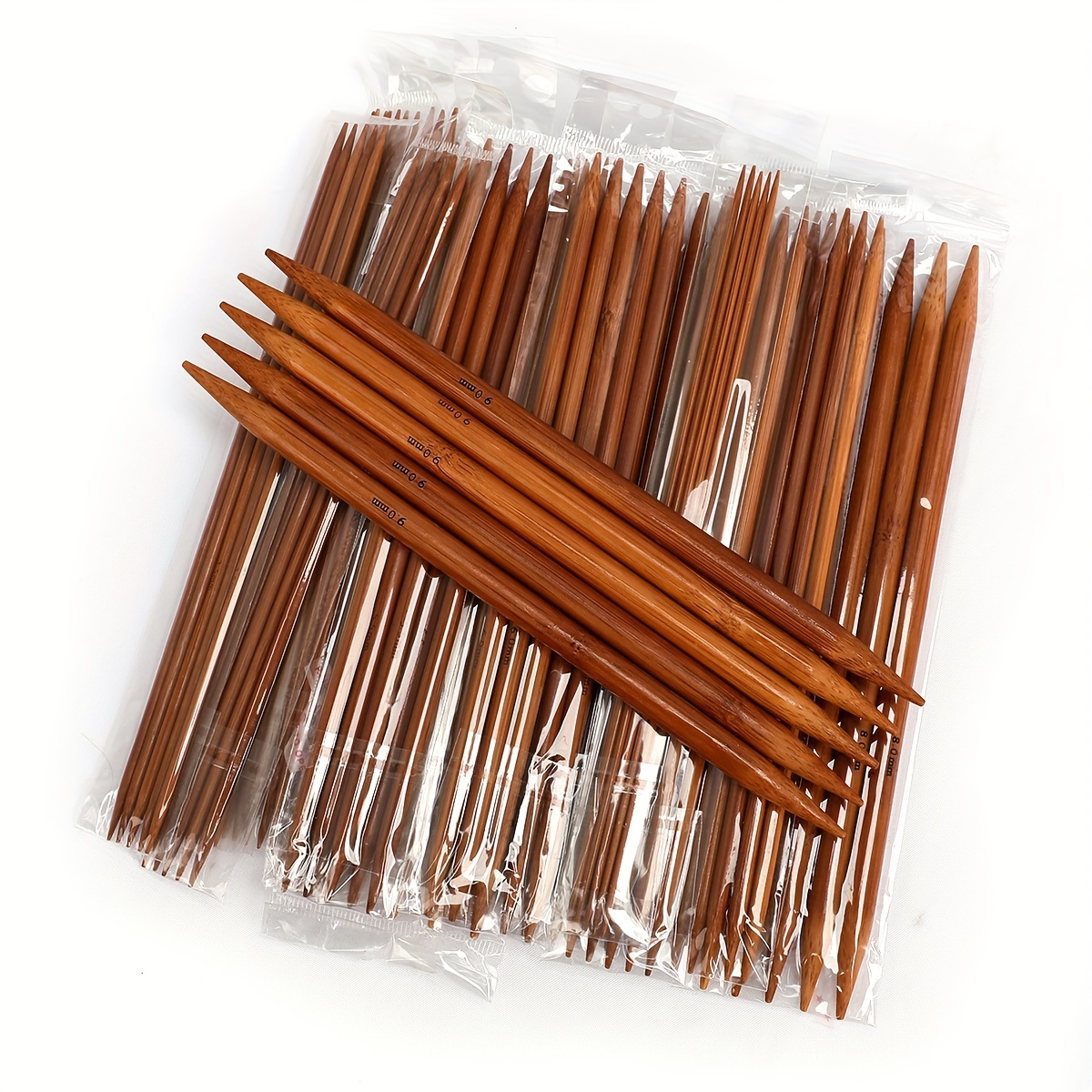 36PCS Bamboo Knitting Needles Set,betybedy Single Pointed Knitting