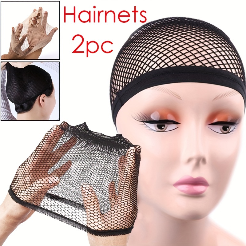 12Pcs(6bag) Hair Mesh Wig Cap Hair Nets Wig Liner Hairnet Snood Glueless  Dome Wig Cap Stretchable Elastic Hair Net