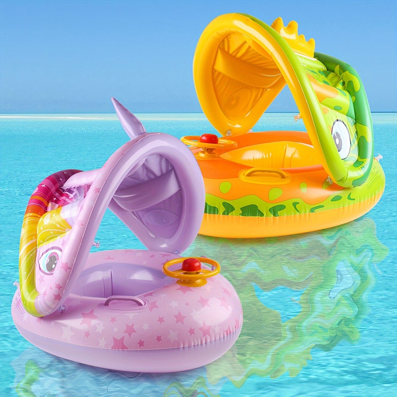 Verdicktes Kinderlenkrad 1 Autohorn Boot Baby Wasser Schwimmring  Aufblasbarer Schwimmsitzring Sitzboot - Spielzeug & Spiele - Temu