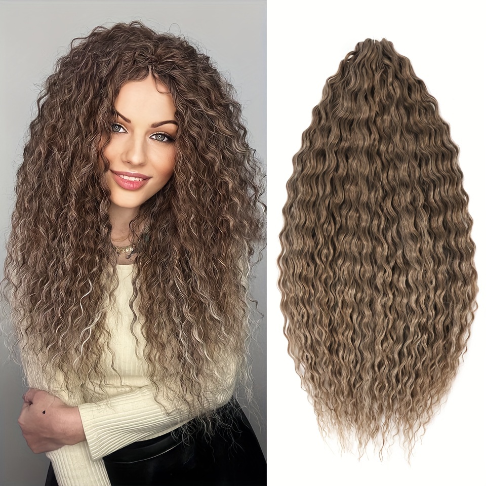Long Deep Wave 22Inch Crochet Hair Afro Curls Crochet Braids Hair