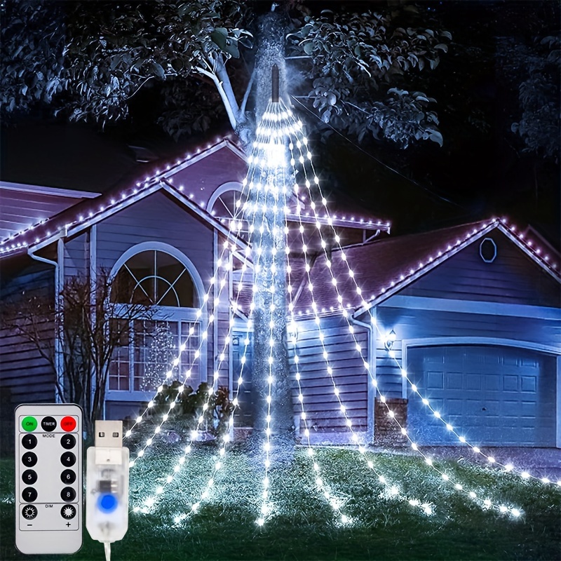 Usb-powered Christmas Decoration Waterfall Light, Remote Control 8 Modes  Led Waterproof String Lights, Suitable For Family Bedroom, Balcony,  Christmas Tree, Courtyard, Garden, Birthday Party, Wedding, Holiday  Christmas Decoration - Temu