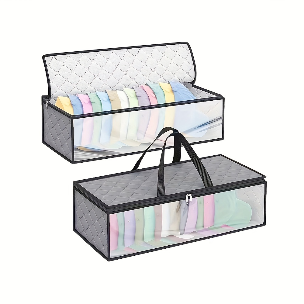 Transparent Zippered Storage Bags Foldable Plastic Storage - Temu