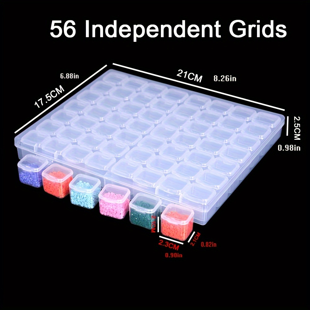 Clear Plastic Bead Storage Boxes Hinged Lids Perfect Storing - Temu