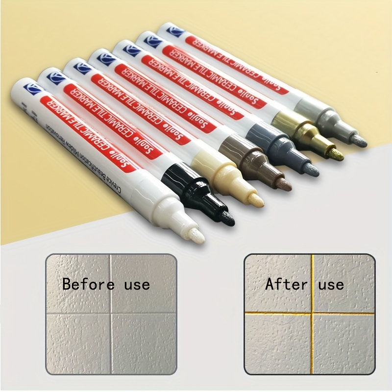 Ceramic Tile Pen Wall Grout Restorer Pen Repair Marker Grout Filler Pen for  Restoring Tile Wall