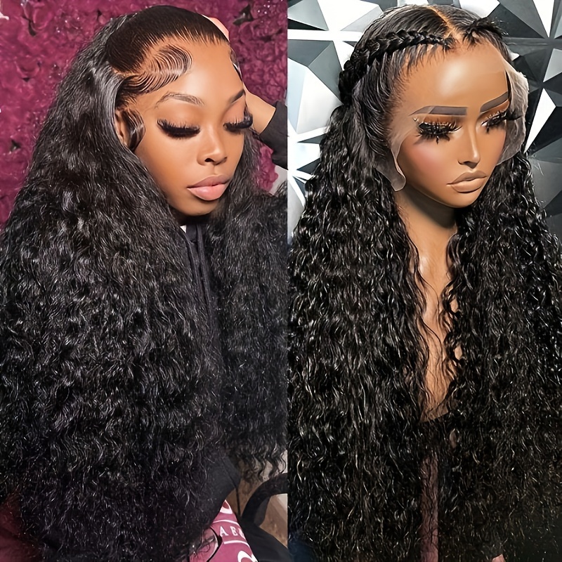 

13x4 Lace Front Wigs Human Hair 180 Density Water Wave Hd Transparent Lace Frontal Wig Pre Plucked With Baby Hair Brazilian Virgin Glueless Human Hair Wigs For Women