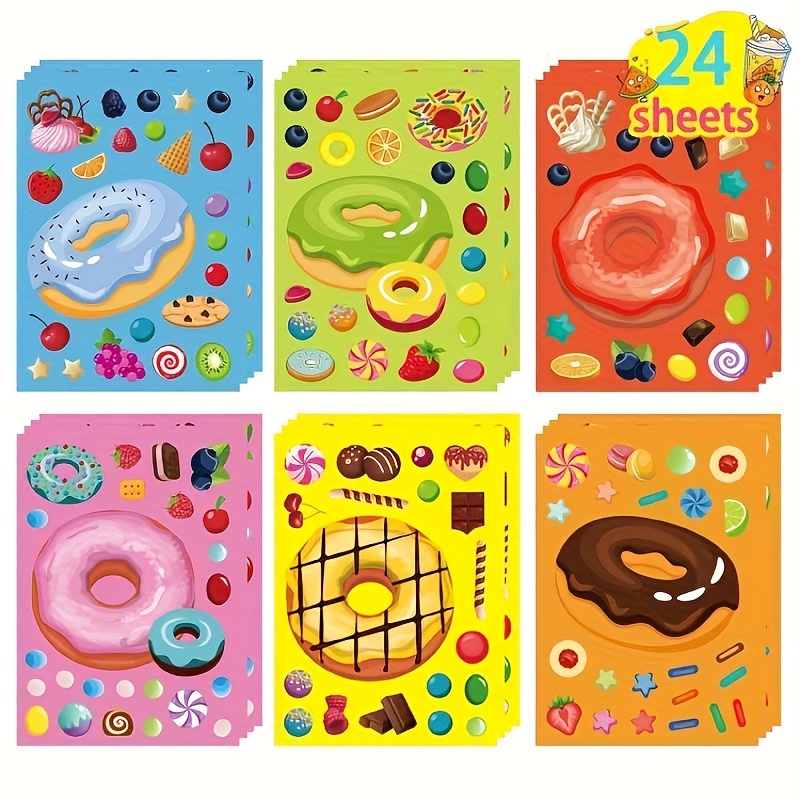 Donut Stickers Cute Snack Sweet Candy Stickers Biscuits - Temu