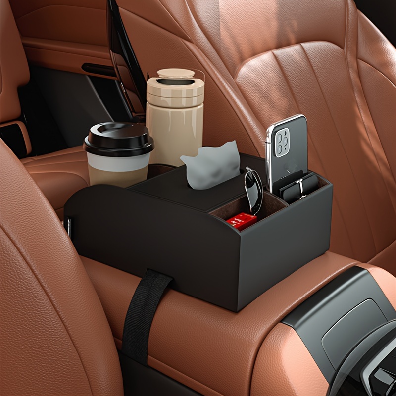 New Car Pu Leather Adjustable Armrest Box Multifunctional - Temu United  Kingdom