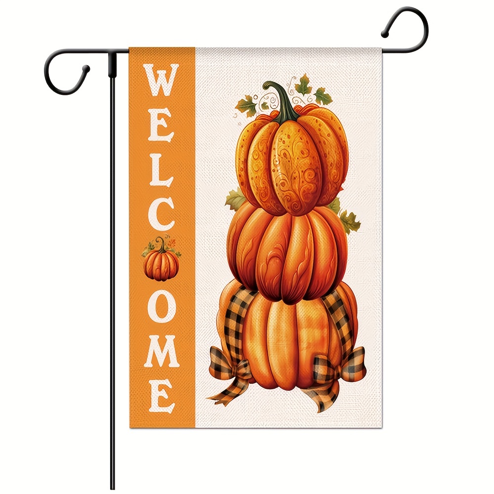 Hello Fall Thanksgiving Day Welcome Double Sided Burlap - Temu Canada