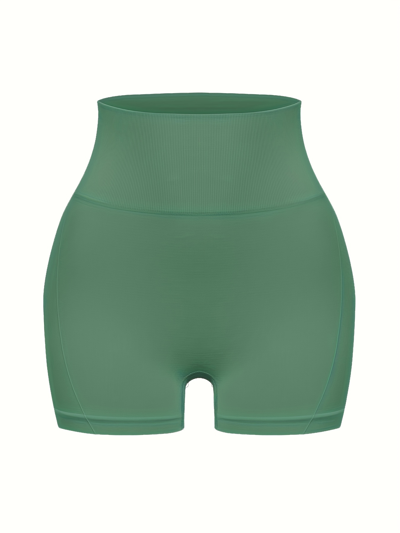 Green High Waisted Shorts for Women