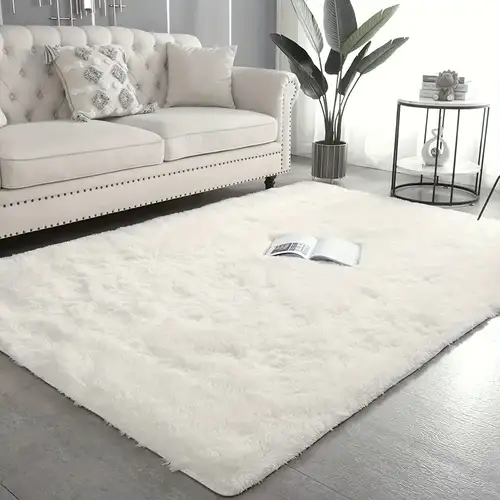 Tappeto bianco in peluche 1pc tappeto shaggy a forma di - Temu Switzerland