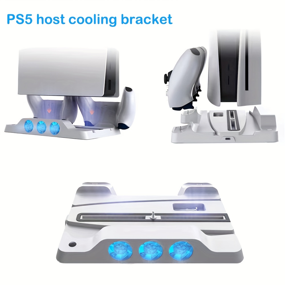 Ventilateurs de refroidissement de Console PS5 améliorés, ventilateur de  refroidissement silencieux avec lumière LED, moyeux USB 2.0 pour Console  Sony
