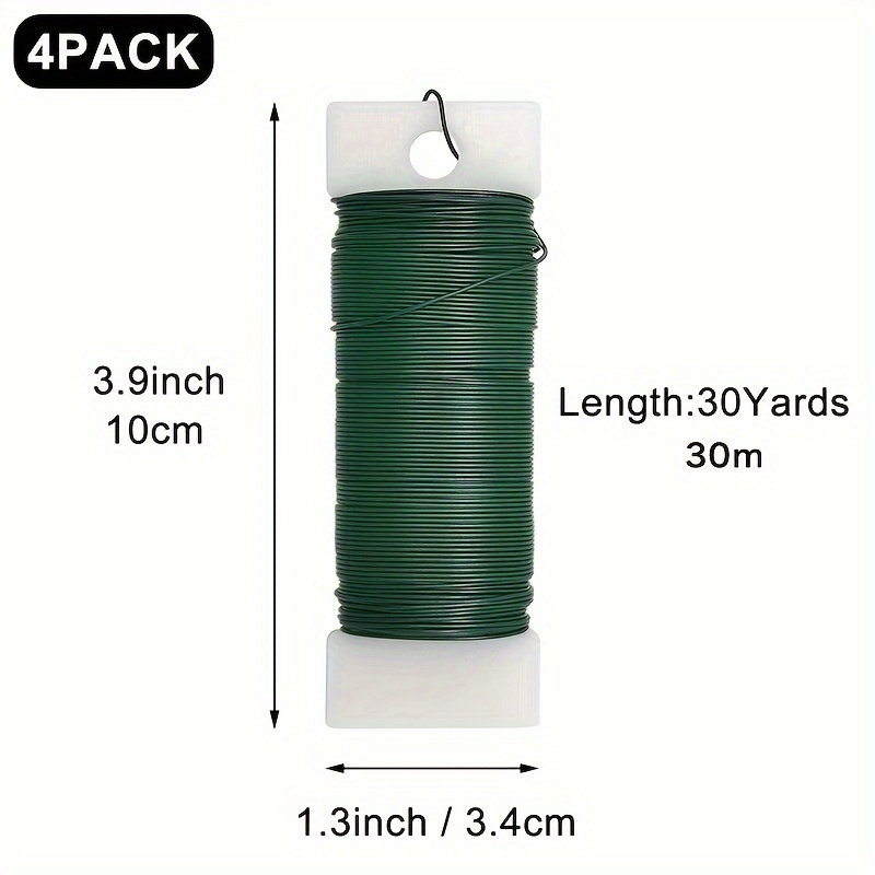 120 Yards 22 Gauge Floral Wire, Flexible Paddle Wire Florist Green Wire For  Crafts, Garland, Christmas Tree, Garland And Floral Flower Arrangement -  Temu