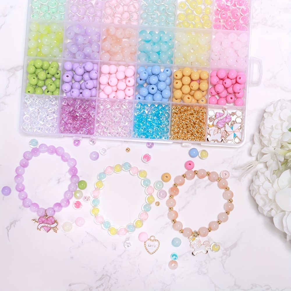 Mmtx Mini Glass Beads 3 mm, 10,000 Pieces Beads Set DIY Friendship Bracelet Making Kit, Threading Beads Set for Friendship Bracelet Kit Snap Beads