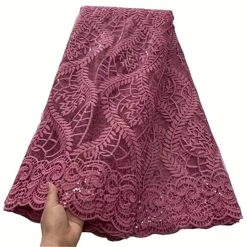 African lace fabric 2023 latest pink Indian sari fabric high quality tulle  3D sequined lace fabric for wedding dress YYZ298 - AliExpress