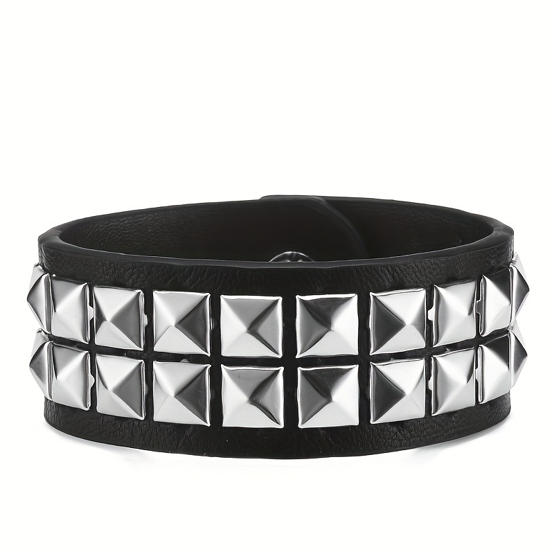 Studded Punk Bracelet For Men Goth Rock Bangle