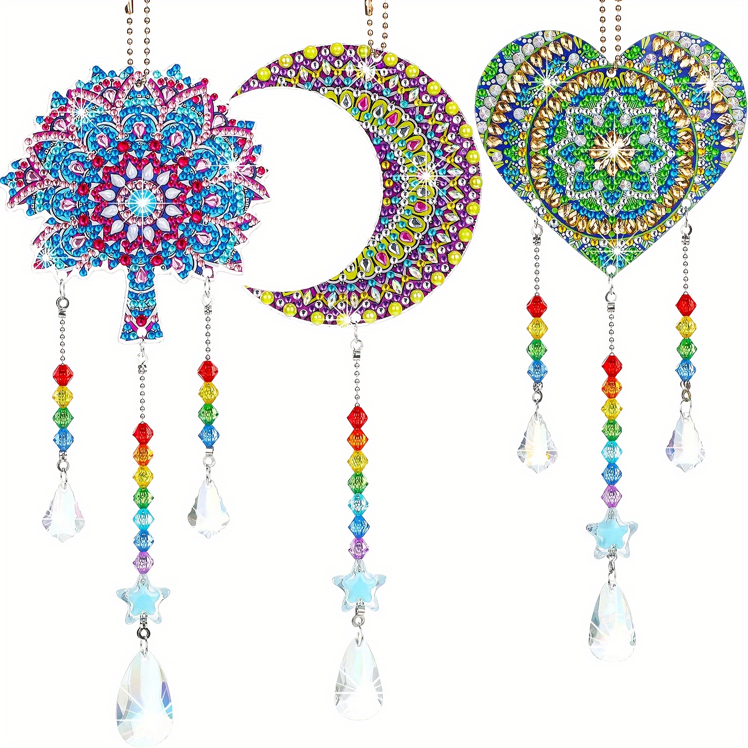 3d Hang Diy Diamond Painting Wind Chime Suncatcher Kits - Temu