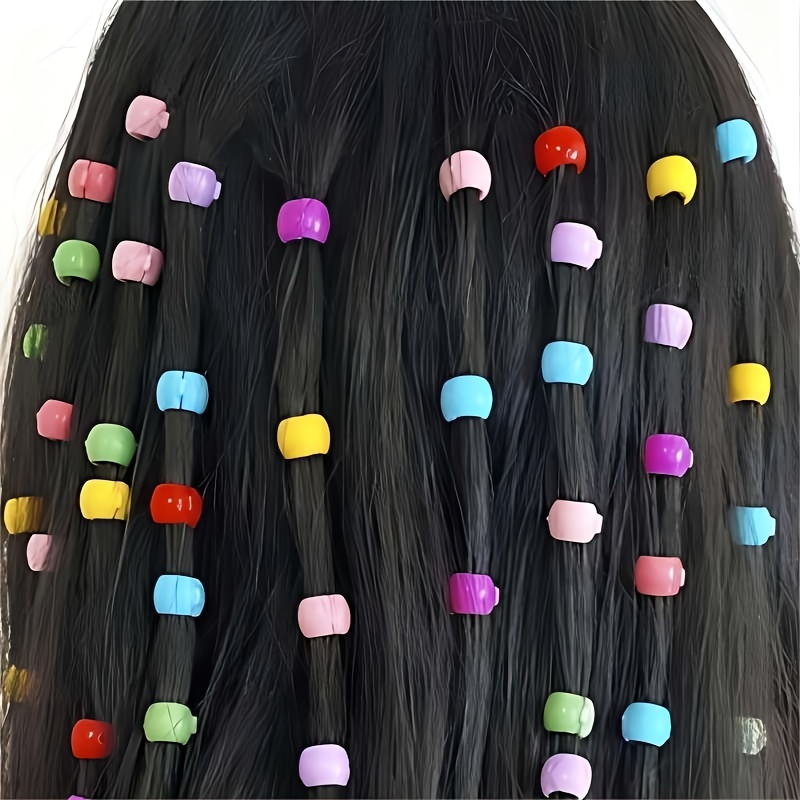 50pcs Mini Hair Claw Clips, Plastic Colorful Decorative Hair Accessories, Braided Hair Accessories for Girls,Temu
